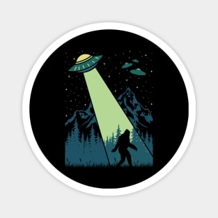 Bigfoot Ufo Abduction Sasquatch Magnet